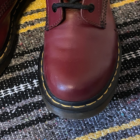 Dr. Martens Burgundy Lace Up Boots - Picture 8 of 14